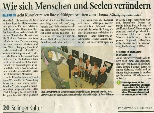 Solinger Tageblatt 3.8.2013